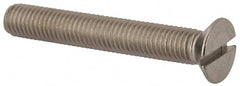Value Collection - M10x1.50, 70mm OAL Slotted Drive Machine Screw - Flat Head, Grade 316 & A4 Stainless Steel, Uncoated, Without Washer - Exact Tooling