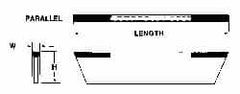 Empire - 1/8 Inch Wide x 1/2 Inch High x 4-1/2 Inch Long, Parallel Blade, Cutoff Blade - C6 Grade, Bright Finish - Exact Tooling