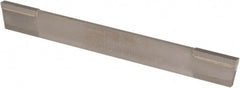 Made in USA - 1/8 Inch Wide x 1/2 Inch High x 4-1/2 Inch Long, Parallel Blade, Cutoff Blade - Micrograin Grade, Bright Finish - Exact Tooling