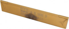 Made in USA - 1/8 Inch Wide x 7/8 Inch High x 6 Inch Long, Parallel Blade, Cutoff Blade - Micrograin Grade, TiN Coated - Exact Tooling