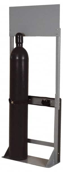 Made in USA - 28" Long x 12" Wide x 72" High, Gas Two Cylinder Process Station Rack - Fits 4, 5, 6, 7, 8, 9, 10, 11, 12" Diameter Cylinders - Exact Tooling