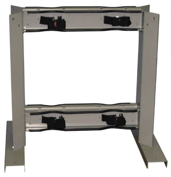 Made in USA - 24" Long x 36-1/2" Wide x 30" High, Gas Four Cylinder Floor Stand Rack - Fits 4, 5, 6, 7, 8, 9, 10, 11, 12" Diameter Cylinders - Exact Tooling