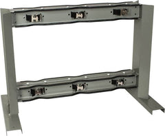 Made in USA - 24" Long x 48-1/2" Wide x 30" High, Gas Six Cylinder Floor Stand Rack - Fits 4, 5, 6, 7, 8, 9, 10, 11, 12" Diameter Cylinders - Exact Tooling