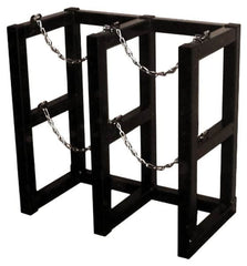 Made in USA - 16" Long x 30" Wide x 30" High, Gas Two Cylinder Tube Rack - Fits 4, 5, 6, 7, 8, 9, 10, 11, 12" Diameter Cylinders - Exact Tooling
