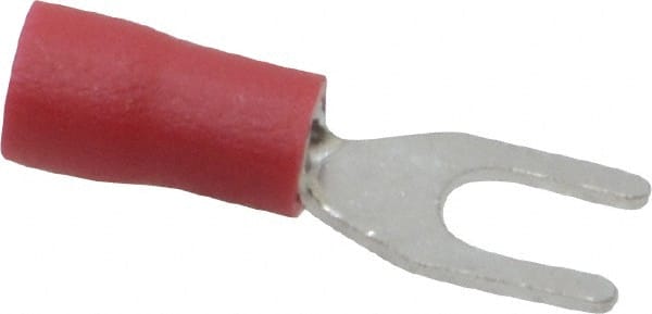 Ideal - #6 Stud, 22 to 18 AWG Compatible, Partially Insulated, Crimp Connection, Standard Fork Terminal - Exact Tooling