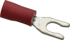 Ideal - #6 Stud, 22 to 18 AWG Compatible, Partially Insulated, Crimp Connection, Locking Fork Terminal - Exact Tooling