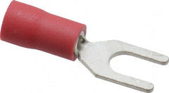 Ideal - #8 Stud, 22 to 18 AWG Compatible, Partially Insulated, Crimp Connection, Standard Fork Terminal - Exact Tooling