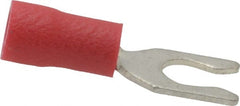 Ideal - #8 Stud, 22 to 18 AWG Compatible, Partially Insulated, Crimp Connection, Locking Fork Terminal - Exact Tooling