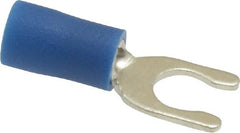 Ideal - #10 Stud, 16 to 14 AWG Compatible, Partially Insulated, Crimp Connection, Locking Fork Terminal - Exact Tooling