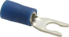Ideal - #6 Stud, 16 to 14 AWG Compatible, Partially Insulated, Crimp Connection, Locking Fork Terminal - Exact Tooling