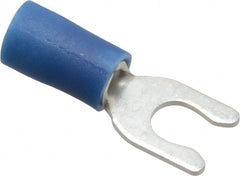 Ideal - #8 Stud, 16 to 14 AWG Compatible, Partially Insulated, Crimp Connection, Locking Fork Terminal - Exact Tooling