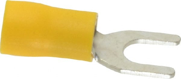 Ideal - #10 Stud, 12 to 10 AWG Compatible, Partially Insulated, Crimp Connection, Standard Fork Terminal - Exact Tooling