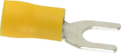 Ideal - #10 Stud, 12 to 10 AWG Compatible, Partially Insulated, Crimp Connection, Standard Fork Terminal - Exact Tooling