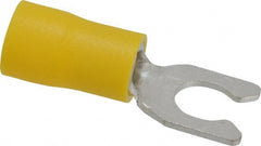 Ideal - #10 Stud, 12 to 10 AWG Compatible, Partially Insulated, Crimp Connection, Locking Fork Terminal - Exact Tooling