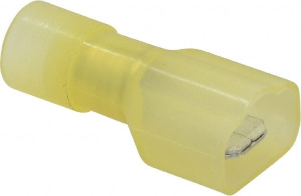 Ideal - 12 to 10 AWG, Nylon, Fully Insulated, Female Wire Disconnect - 1/4 Inch Wide Tab, Yellow, cUL Listed, RoHS Compliant, UL Listed - Exact Tooling