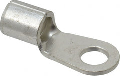 Ideal - 6 AWG Noninsulated Crimp Connection Circular Ring Terminal - 1/4" Stud, 1.173" OAL x 0.472" Wide, Tin Plated Brass Contact - Exact Tooling