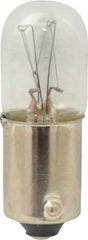Eaton Cutler-Hammer - 2.4 Watt, 120 Volt, Incandescent Miniature & Specialty T3-1/4 Lamp - Bayonet Base, 2 to 4.999 Equivalent Range, Warm (1,000 to 3,000), Dimmable, 1-1/4" OAL - Exact Tooling