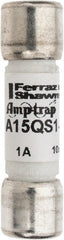 Ferraz Shawmut - 150 VAC/VDC, 1 Amp, Fast-Acting Semiconductor/High Speed Fuse - Clip Mount, 1-1/2" OAL, 100 at AC, 50 at DC kA Rating, 13/32" Diam - Exact Tooling