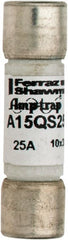 Ferraz Shawmut - 150 VAC/VDC, 25 Amp, Fast-Acting Semiconductor/High Speed Fuse - Clip Mount, 1-1/2" OAL, 100 at AC, 50 at DC kA Rating, 13/32" Diam - Exact Tooling