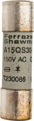 Ferraz Shawmut - 150 VAC/VDC, 30 Amp, Fast-Acting Semiconductor/High Speed Fuse - Clip Mount, 1-1/2" OAL, 100 at AC, 50 at DC kA Rating, 13/32" Diam - Exact Tooling