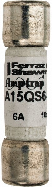 Ferraz Shawmut - 150 VAC/VDC, 6 Amp, Fast-Acting Semiconductor/High Speed Fuse - Clip Mount, 1-1/2" OAL, 100 at AC, 50 at DC kA Rating, 13/32" Diam - Exact Tooling