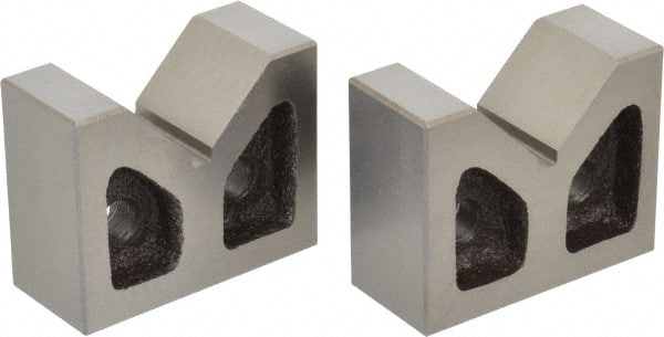 SPI - 1-3/4" Max Capacity, 90° Angle, Cast Iron V-Block - 3" Long x 1-5/16" Wide x 2-3/8" High, Sold as Matched Pair - Exact Tooling