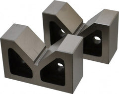 SPI - 2-3/16" Max Capacity, 90° Angle, Cast Iron V-Block - 4" Long x 1-9/16" Wide x 2-9/16" High, Sold as Matched Pair - Exact Tooling
