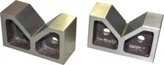 SPI - 3-1/16" Max Capacity, 90° Angle, Cast Iron V-Block - 6" Long x 2-7/16" Wide x 3-1/2" High, Sold as Matched Pair - Exact Tooling