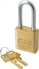 American Lock - 3/4" Shackle Clearance, Keyed Different Padlock - 5/16" Shackle Diam, Steel - Exact Tooling