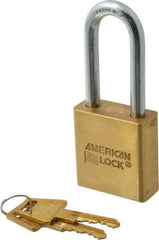 American Lock - 3/4" Shackle Clearance, Keyed Alike Padlock - 5/16" Shackle Diam, Steel - Exact Tooling
