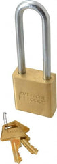 American Lock - 3/4" Shackle Clearance, Keyed Different Padlock - 5/16" Shackle Diam, Steel - Exact Tooling