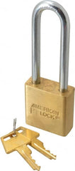 American Lock - 3/4" Shackle Clearance, Keyed Alike Padlock - 5/16" Shackle Diam, Steel - Exact Tooling