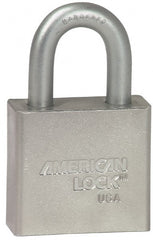 American Lock - 3/4" Shackle Clearance, Keyed Alike Tubular Padlock - 3/8" Shackle Diam, Steel - Exact Tooling