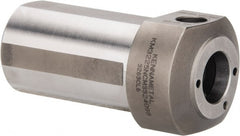 Kennametal - Neutral Cut, KM3225 Modular Connection, Round Shank Lathe Modular Clamping Unit - 1-1/2" Square Shank Diam, 3.54" OAL, Through Coolant, Series NCM-SS Round Shank Standard Length - Exact Tooling