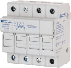 Ferraz Shawmut - 3 Pole, 600 VAC/VDC, 30 Amp, DIN Rail Mount Fuse Holder - Compatible with CC Class, 2.07 Inch Wide Fuse - Exact Tooling