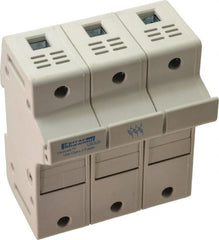 Ferraz Shawmut - 3 Pole, 600 VAC/VDC, 30 Amp, DIN Rail Mount Fuse Holder - Compatible with J Class, 58mm Long x 3.84 Inch Wide and 22mm Diameter Fuse - Exact Tooling
