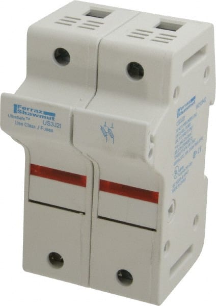 Ferraz Shawmut - 2 Pole, 600 VAC/VDC, 30 Amp, DIN Rail Mount Fuse Holder - Compatible with J Class, 58mm Long x 2.56 Inch Wide and 22mm Diameter Fuse - Exact Tooling