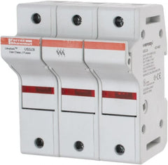 Ferraz Shawmut - 3 Pole, 600 VAC/VDC, 30 Amp, DIN Rail Mount Fuse Holder - Compatible with J Class, 58mm Long x 3.84 Inch Wide and 22mm Diameter Fuse - Exact Tooling