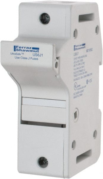 Ferraz Shawmut - 1 Pole, 600 VAC/VDC, 60 Amp, DIN Rail Mount Fuse Holder - Compatible with J Class, 58mm Long x 1.28 Inch Wide and 22mm Diameter Fuse - Exact Tooling