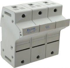 Ferraz Shawmut - 3 Pole, 600 VAC/VDC, 60 Amp, DIN Rail Mount Fuse Holder - Compatible with J Class, 58mm Long x 3.84 Inch Wide and 22mm Diameter Fuse - Exact Tooling