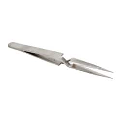 Value Collection - 4-1/2" OAL N0 Reverse Action Tweezers - Flat Tip - Exact Tooling