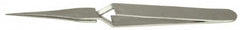 Value Collection - 4-3/4" OAL N2 Reverse Action Tweezers - Flat & Narrow - Exact Tooling