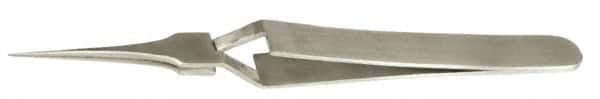 Value Collection - 4-11/32" OAL N4 Reverse Action Tweezers - Long Fine Point - Exact Tooling