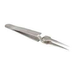 Value Collection - 4-11/32" OAL N4 Reverse Action Tweezers - Long Fine Point - Exact Tooling