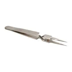 Value Collection - 4-11/32" OAL N5 Reverse Action Tweezers - Long & Very Fine Point - Exact Tooling