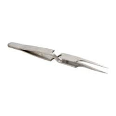 Value Collection - 4-3/4" OAL N5A Reverse Action Tweezers - Long Fine Offset Point - Exact Tooling