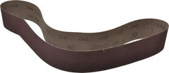 3M - 2-1/2" Wide x 48" OAL, 80 Grit, Aluminum Oxide Abrasive Belt - Aluminum Oxide, Medium, Coated, X Weighted Cloth Backing, Series 341D - Exact Tooling