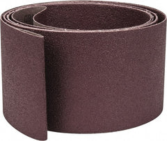 3M - 4" Wide x 132" OAL, 60 Grit, Aluminum Oxide Abrasive Belt - Aluminum Oxide, Medium, Coated, X Weighted Cloth Backing, Series 341D - Exact Tooling