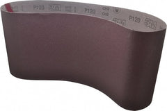 3M - 9" Wide x 48" OAL, 120 Grit, Aluminum Oxide Abrasive Belt - Aluminum Oxide, Fine, Coated, X Weighted Cloth Backing, Series 341D - Exact Tooling
