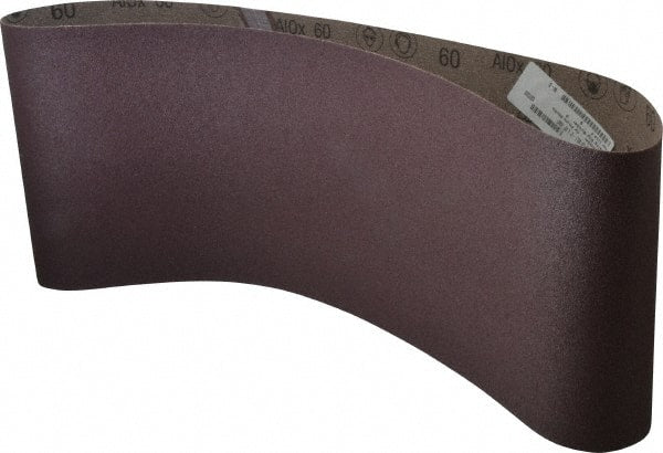 3M - 9" Wide x 48" OAL, 60 Grit, Aluminum Oxide Abrasive Belt - Aluminum Oxide, Medium, Coated, X Weighted Cloth Backing, Series 341D - Exact Tooling